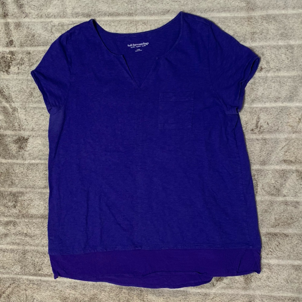 Soft Surroundings Rich Purple Tee